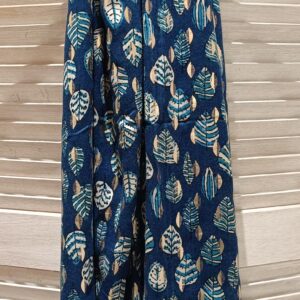 Foulard bleu imprimé