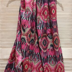 Foulard rose imprimé