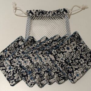 Ensemble de 6 lingettes réutilisables