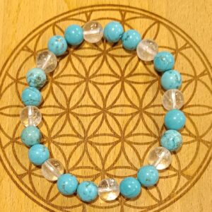 Bracelet en Turquoise et Crystal de roche